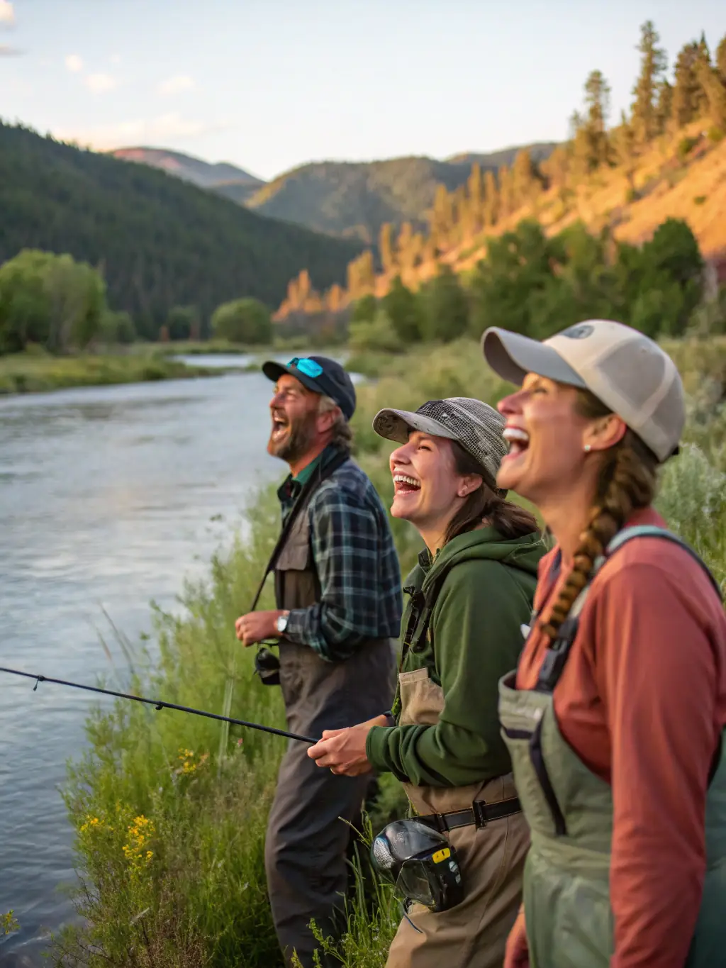 A diverse group of anglers participating in a community fishing event, showcasing inclusivity and participation.