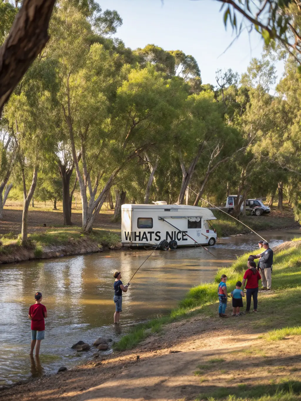 A scenic image of a group of club members enjoying a recreational fishing outing on the Aisne River, showcasing the beauty of the natural environment.